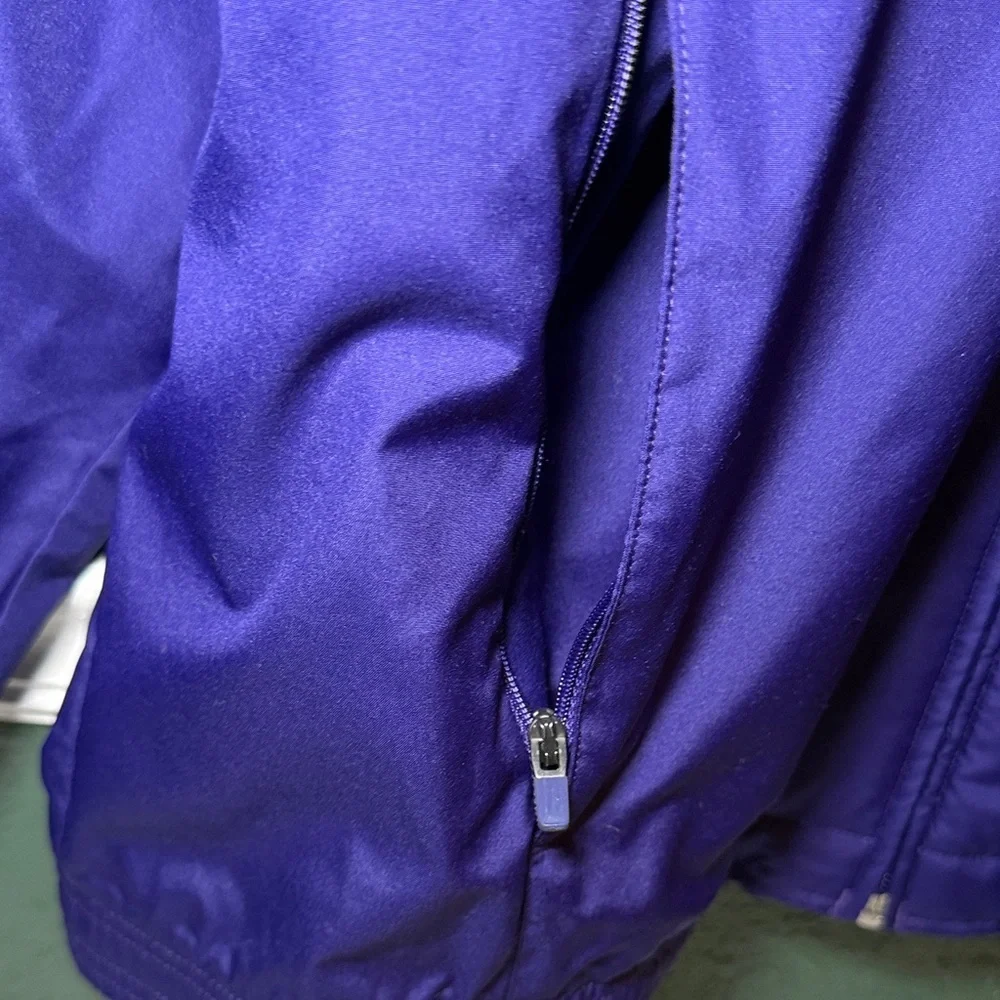 Adidas Men's Windbreaker Zip Jacket Medium Purple White Vintage